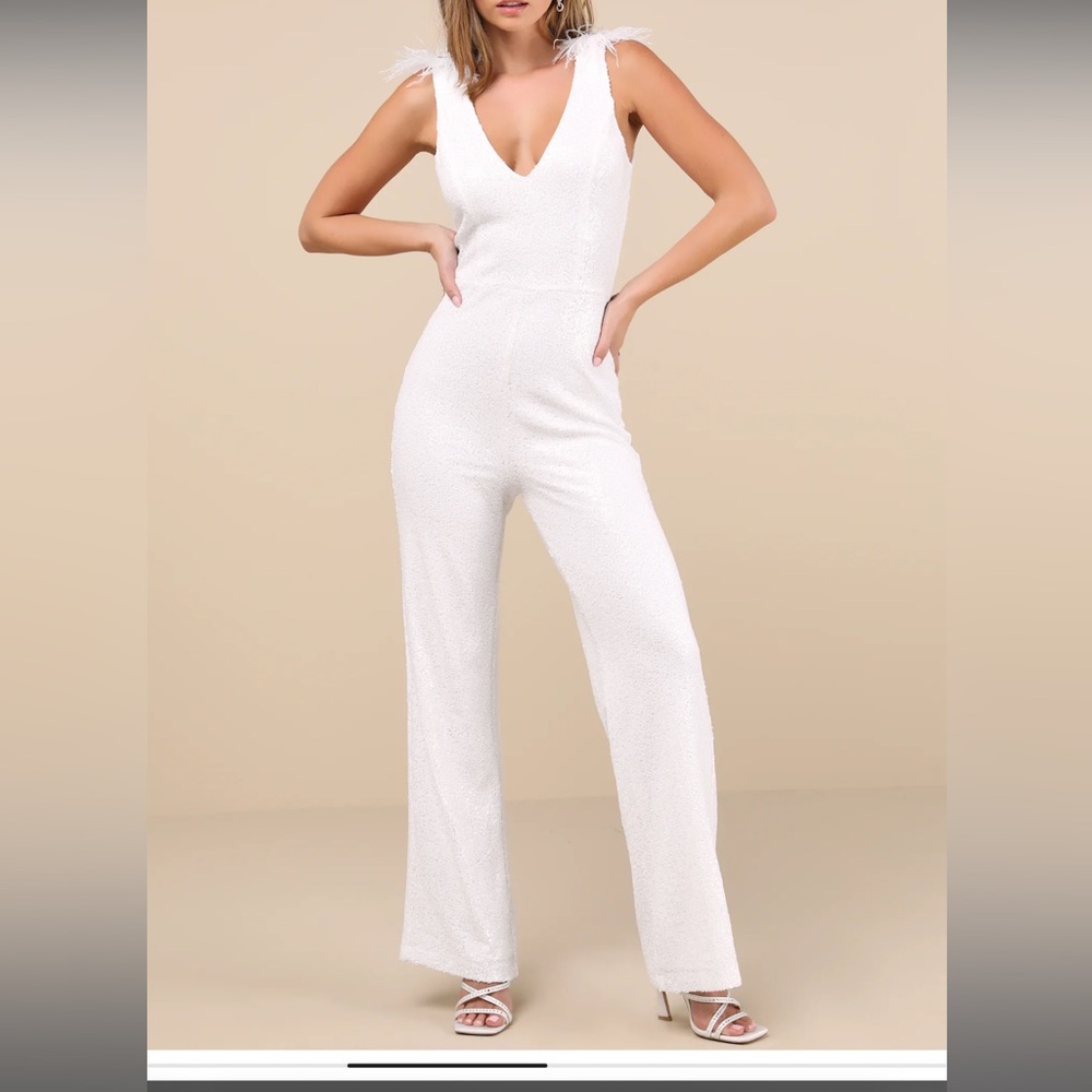 White Sequin Romper